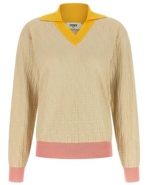 Fendi Polo Shirts - Neutro