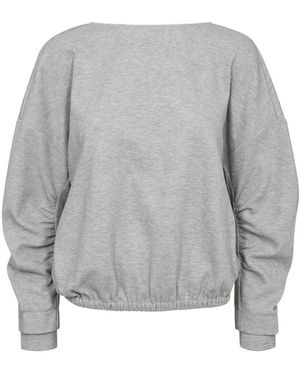 co'couture Hoodies & Sweatvesten ,Grijs ,Dengi Cc Open Back Sweat