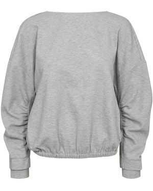 co'couture Hoodies & Sweatvesten ,Grijs ,Dengi Cc Open Back Sweat