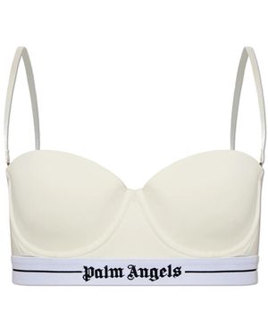 Palm Angels Strapless Bh Met Afneembare Bandjes - Wit