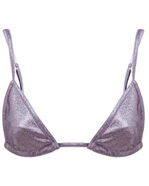 Tom Ford Paarse Lurex Eco-Leren Triangel Bh