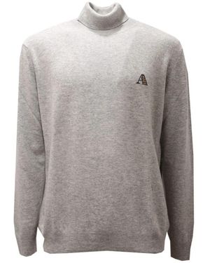Aquascutum Grijze Coltrui Viscose/Wol - Grijs