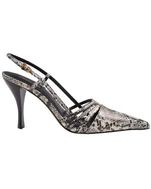 Michael Kors Haisley Leather Slingback - Metallic