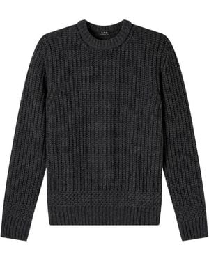 A.P.C. Rundhals-Strickpullover - Schwarz