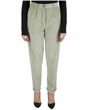 Kiton Fluwelen Broek - Groen