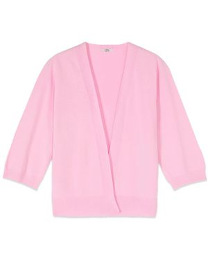 Oltre Viscose Blend Cardigan - Roze