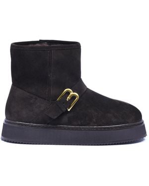 Baldinini Leder-Ankle-Boot - Blau