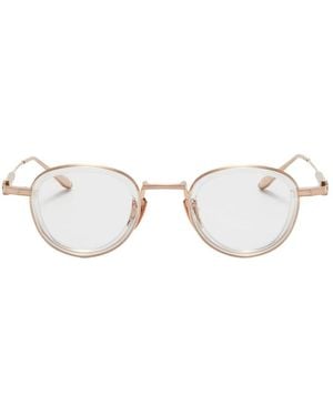 Akoni Elegante Gouden Ronde Bril - Bruin