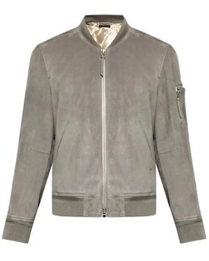 Tom Ford Leather Jackets - Gris
