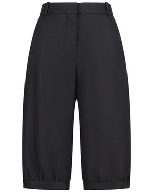 Dior Korte Broeken ,Zwart ,Wol Grain De Poudre Bermuda Shorts
