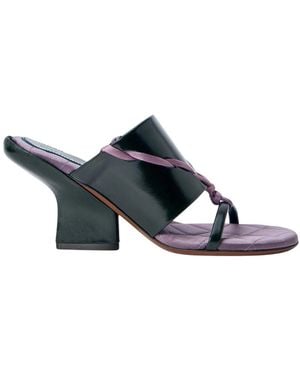 Dries Van Noten Schoenen ,Paars ,Leer Gevlochten Band Mules - Blauw