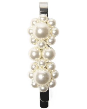 Simone Rocha Accessoires ,Mini Bloemen Haarclip - Metallic