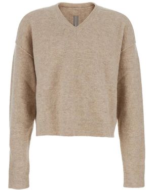 Rick Owens V-Neck Knitwear - Neutre