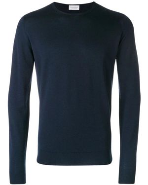 John Smedley Trui Met Ronde Hals - Blauw