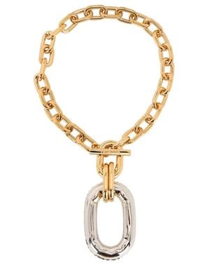 Rabanne Accessoires ,Geel ,Xl Link Ketting - Metallic