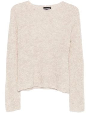 Emporio Armani Round-Neck Knitwear - Natural