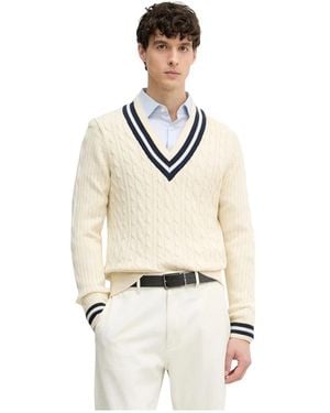 Hackett V-Neck Knitwear - Neutro