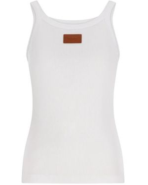 Fendi Sleeveless Tops - White
