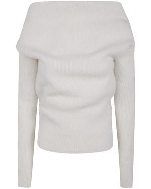Rick Owens Round-Neck Knitwear - White