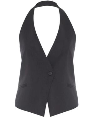 Soallure Sleeveless Tops - Blue