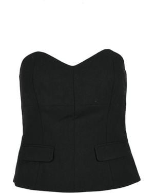 Marella Top elegante con tessuto elasticizzato - Nero