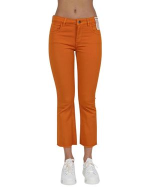 Re-hash Cropped Jeans - Orange
