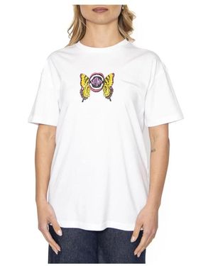 Vans Tops ,Wit ,Katoen T-Shirt Met Ronde Hals
