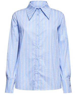 Silvian Heach Gestreept Overhemd Met Klassieke Snit - Blauw