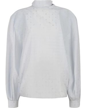 Marni Overhemden ,Blauw ,Katoen Blauwe Top Fashion Blouse - Grijs