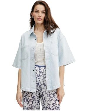 IVY & OAK Overhemden ,Blauw ,Denim Erica Denim Shirt