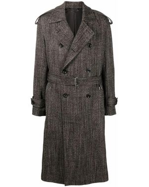 Dries Van Noten Jassen ,Bruin ,Wol Trenchcoat - Grijs