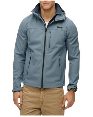 Superdry Kapuzen Softshell Trekker Jacke - Blau