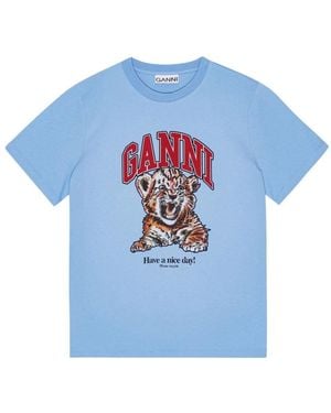 Ganni T-Shirts - Azul