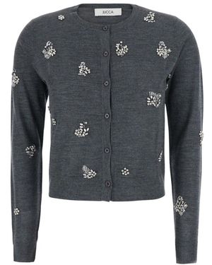Jucca Cardigan Met Toegevoegde Details - Blauw