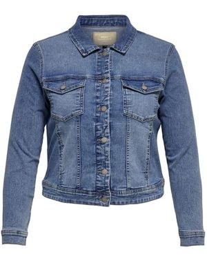 Only Carmakoma Jassen ,Blauw ,Denim Giubbotto Jeans Wespa Long Sleeves