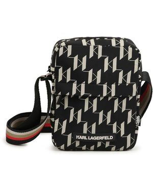 Karl Lagerfeld Tasche verziert mit einem wappen - Schwarz