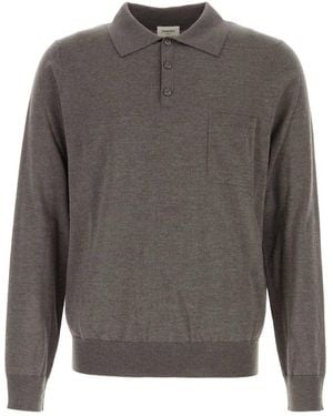 Saint Laurent Round-Neck Knitwear - Gray