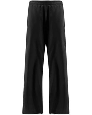 Gucci Broeken ,Zwart ,Katoen Zijden Poplin Vrijetijdsbroek Met Web