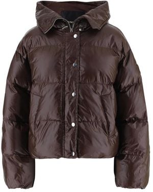 PINKO Jassen ,Bruin ,Leer Impasto Donsjack