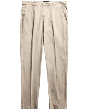 Fay Pantalone Capri Con Risvolto - Naturel