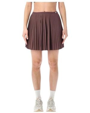 Nike Fitness ,Bruin ,Polyester Sportswear Geplooide Rok - Paars