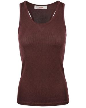 Jucca Sleeveless Tops - Brown