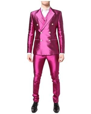 Dolce & Gabbana Double Breasted Suits - Red