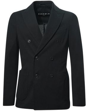Circolo 1901 Jassen ,Zwart ,Katoen 6-Knopen Blazer