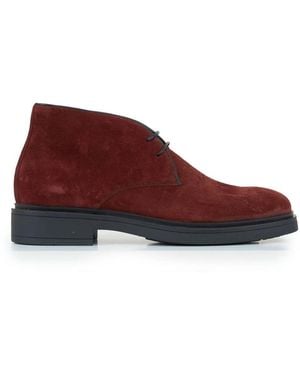 Fabi Lace-Up Boots - Rouge