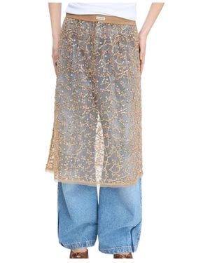 Munthe Rokken ,Bruin ,Polyester Ninia Rok - Blauw