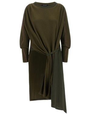 Kiko Kostadinov Eider Godet Kleid - Grün