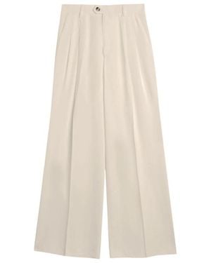 Sand Wide Trousers - Natural