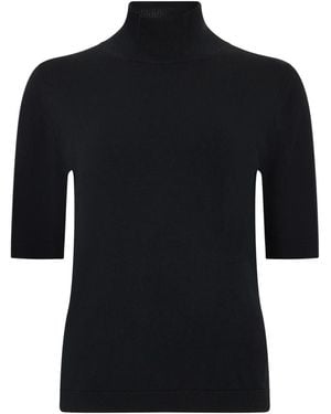 Max Mara Pullover Mit Rollkragen Und Kurzen Ärmeln - Schwarz