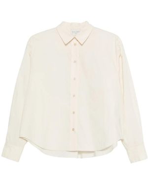 forte_forte Overhemden ,Katoen Boxy Poplin Shirt - Wit